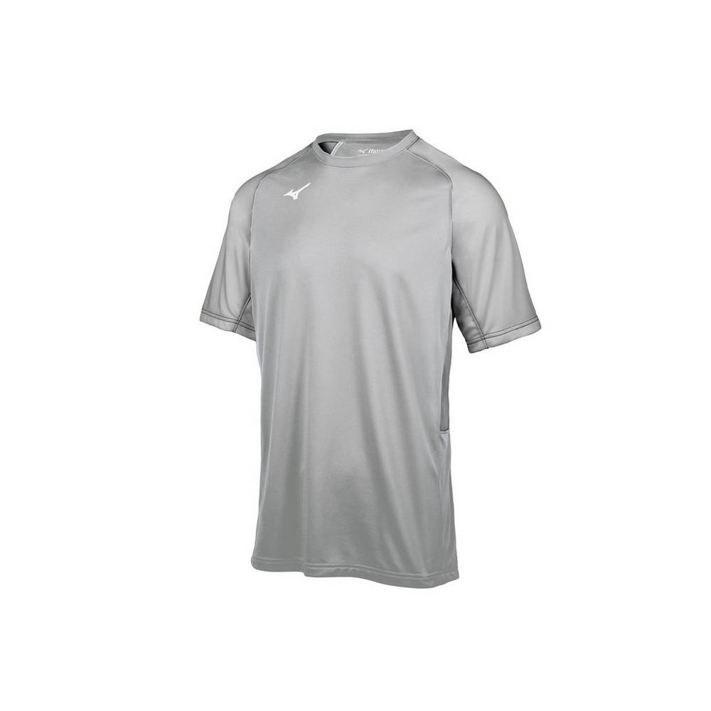 Mens Mizuno Aerolite Crew Baseball Jersey Grey Philippines (BWMXER836)